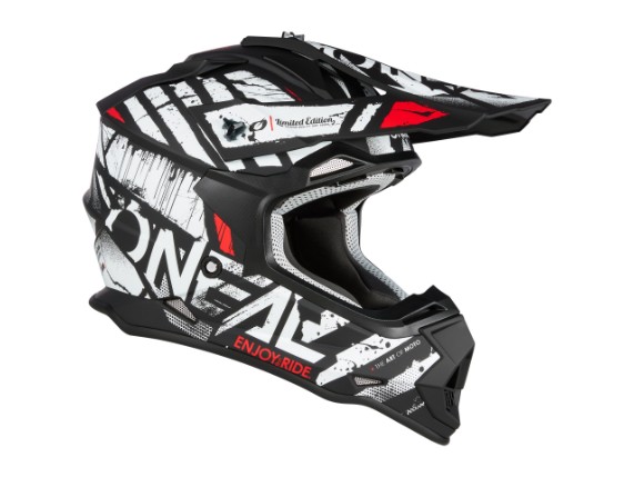 2023_ONeal_2SRS Helmet GLITCH V.23_black_white_45_left