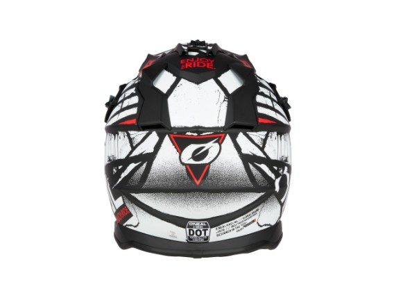 2023_ONeal_2SRS Helmet GLITCH V.23_black_white_back_USA