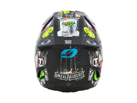 2024_ONeal_3SRS Youth Helmet RANCID V.24_black_white_back