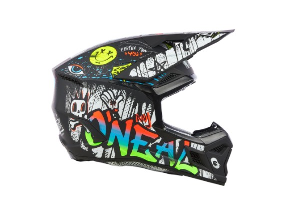 2024_ONeal_3SRS Youth Helmet RANCID V.24_black_white_right side