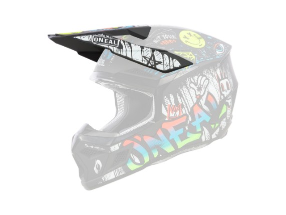 2024_ONeal_3SRS Youth Helmet RANCID V.24_black_white_Visor