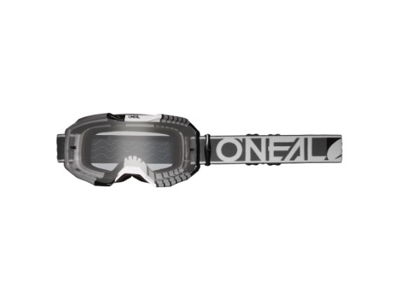 2024_ONeal_B10 GOGGLE_DUPLEX V.24_gray_white_black_clear lens_front