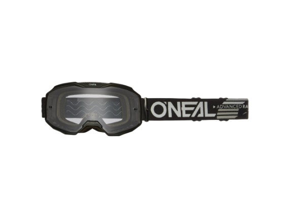 2024_ONeal_B10 GOGGLE_SOLID V.24_black_clear lens_front