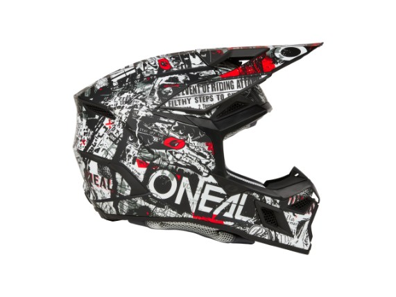 2025_ONeal_3SRS Helmet ATTACK V.25_black_white_right side