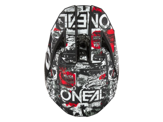 2025_ONeal_3SRS Helmet ATTACK V.25_black_white_top
