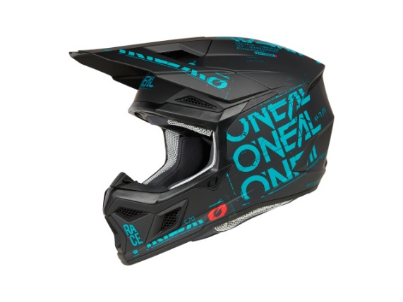 2025_ONeal_3SRS Helmet STATIC V.25_black_teal_45_left