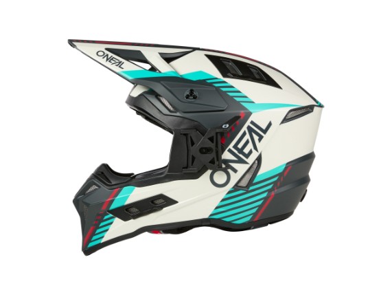 2025_ONeal_EX-SRS Helmet QUIN V.25_gray_teal_left side