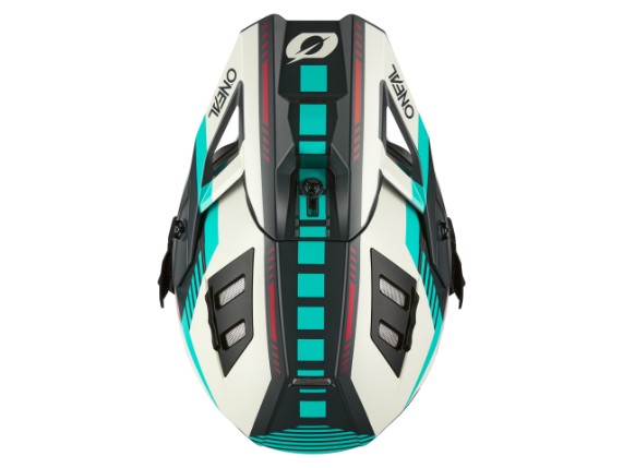 2025_ONeal_EX-SRS Helmet QUIN V.25_gray_teal_top