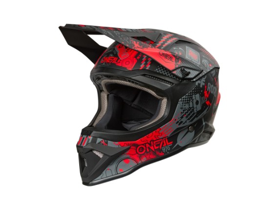 2026_ONeal_1SRS Helmet VIBRANT V.26_black_red_45 front_left