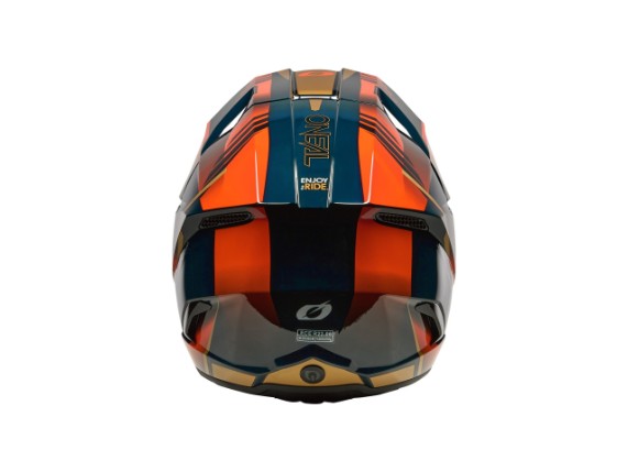 2026_ONeal_3SRS Helmet HAZE V.26_blue_orange_gold_back