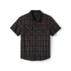 96503-25VM/000L, HEMD HARLEY BAR & SHIELD PLAID SHORT