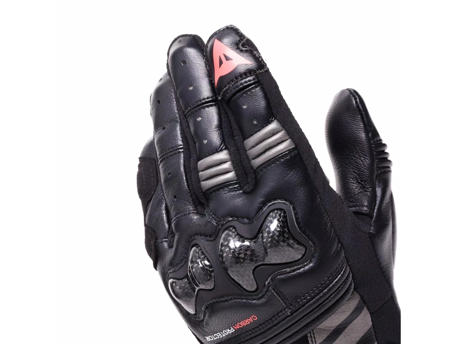 Reacto Carbon Short Women Damen Leder Motorrad Handschuhe Schwarz Fluo Pink