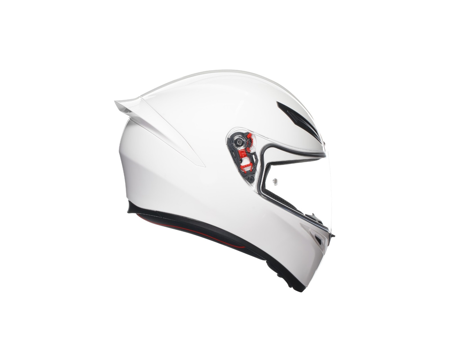 K1 S Solid White Integral Motorcycle Helmet E2206