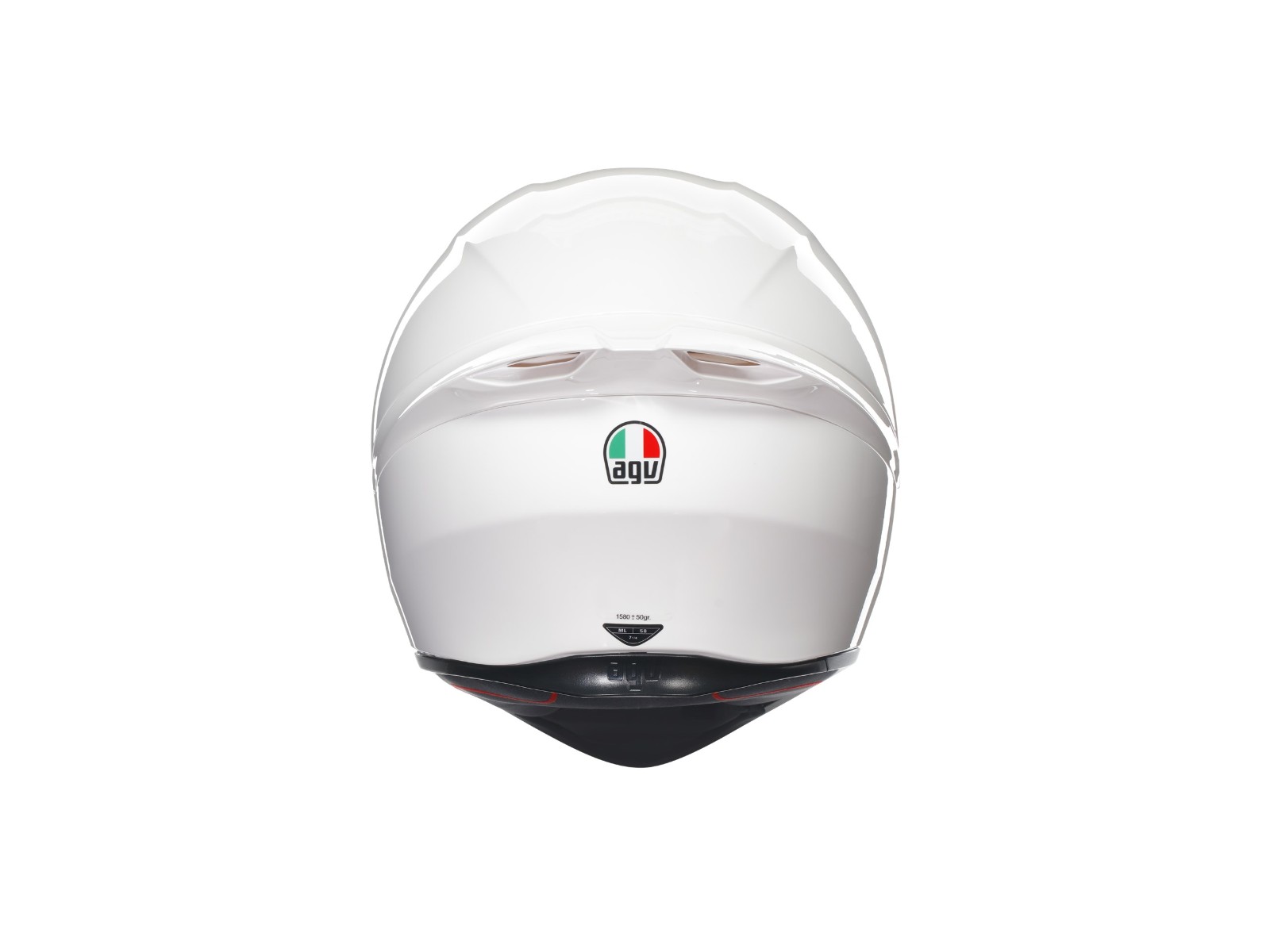 K1 S Solid White Integral Motorcycle Helmet E2206
