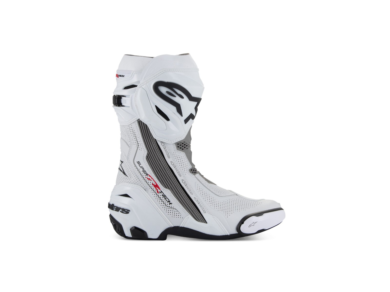 Supertech R Vented White Grey Black Racing Motorrad Stiefel
