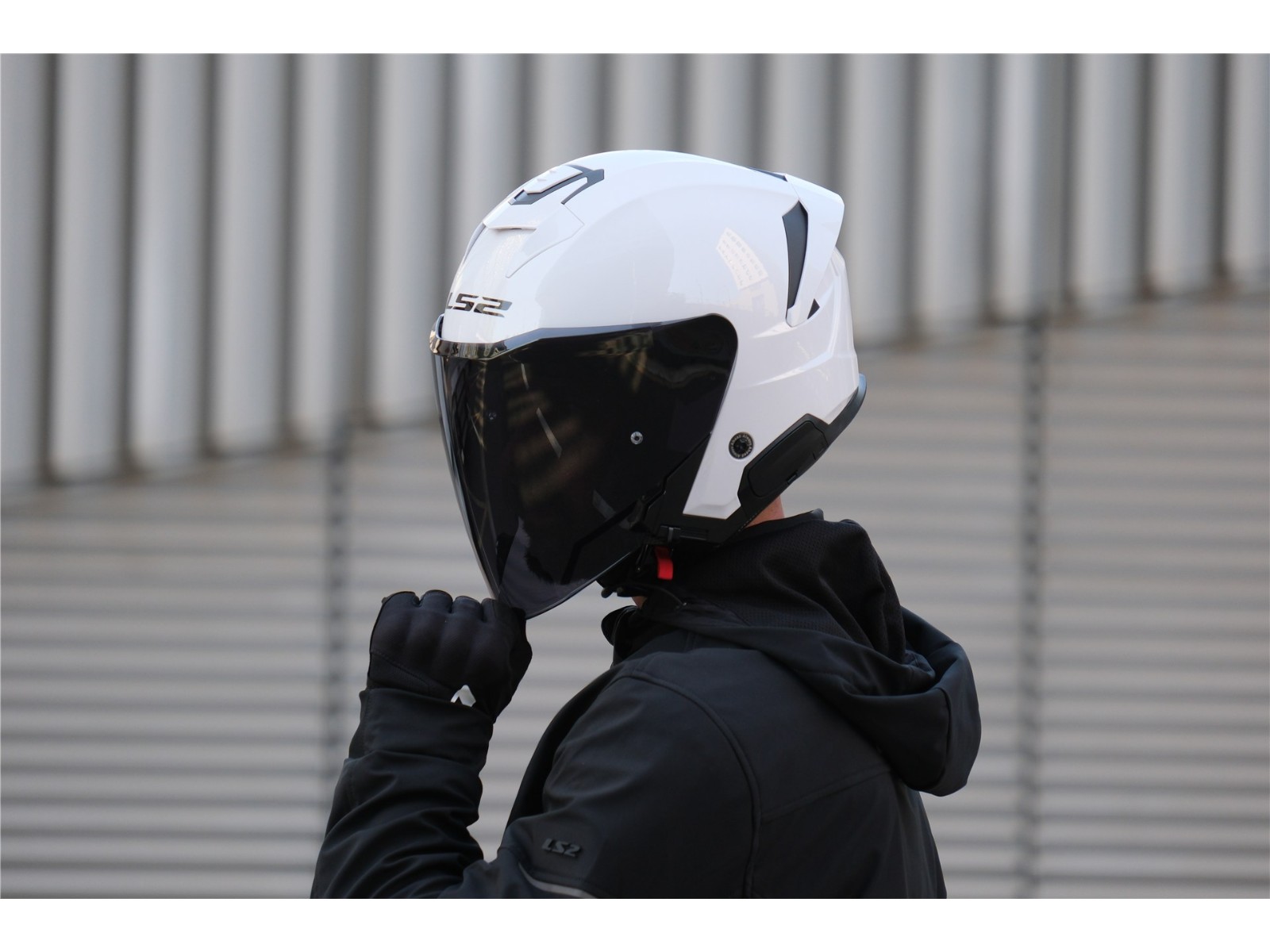 OF618 Verso II Air Black HV Yellow Jet Motorcycle Helmet Black 