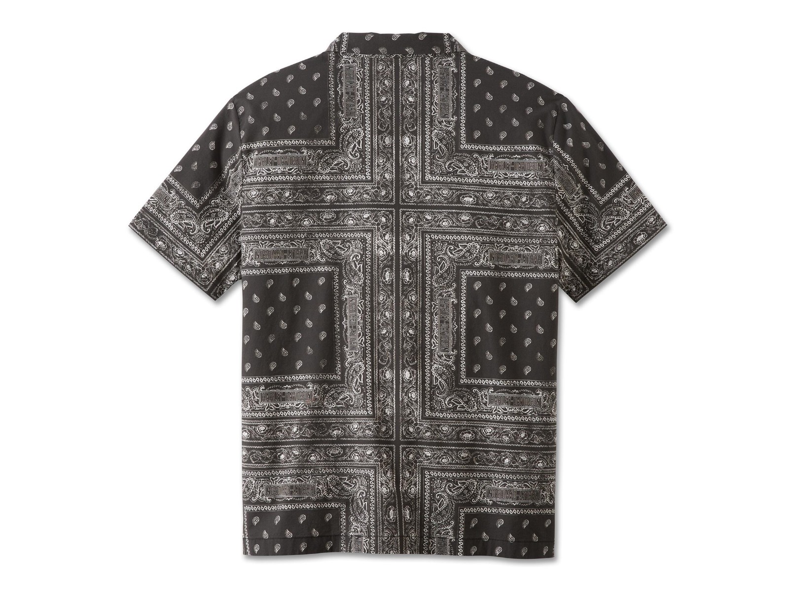 black bandana print shirt