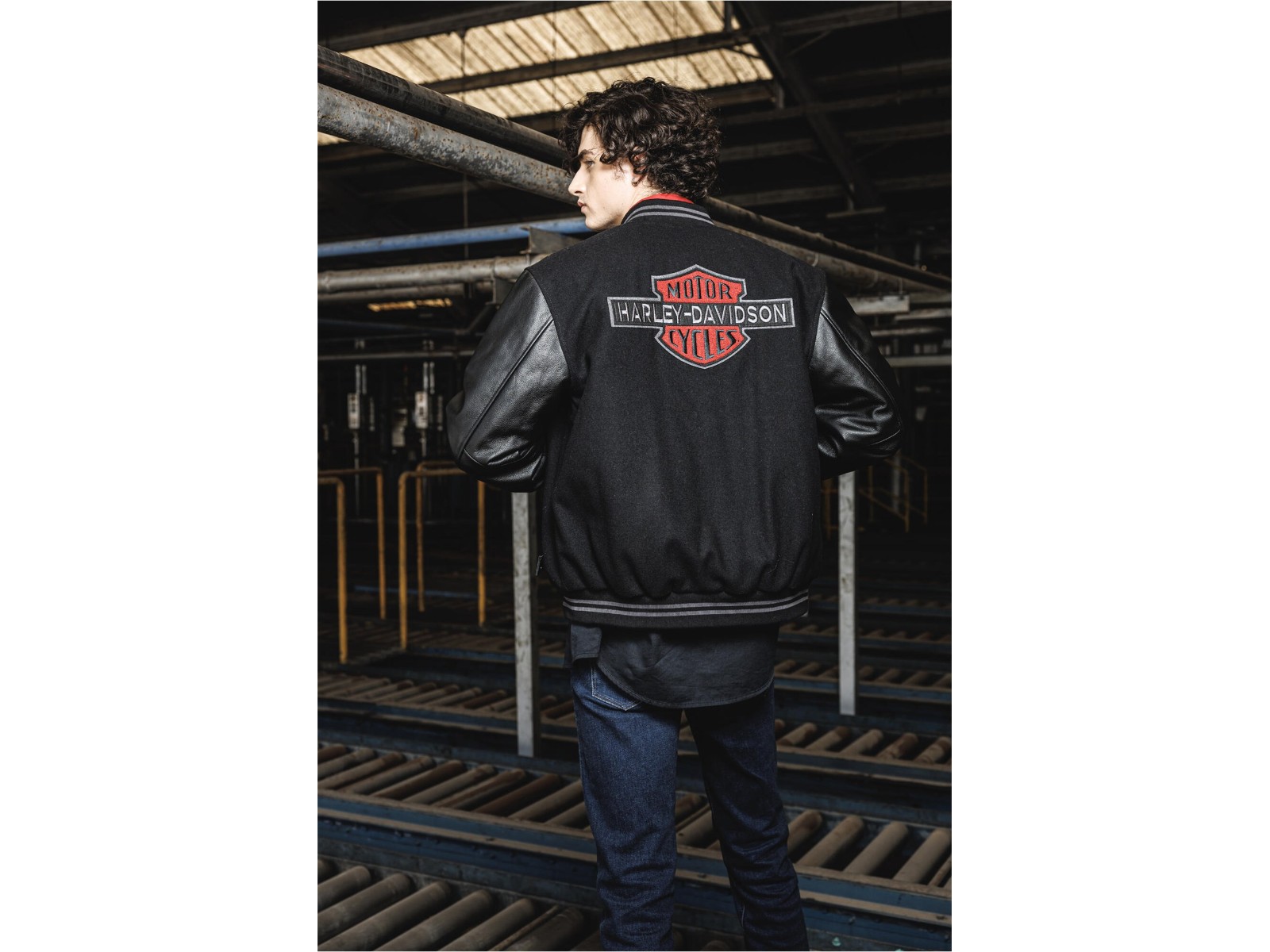 Męska kurtka codzienna ze skóry V-Twin Varsity
