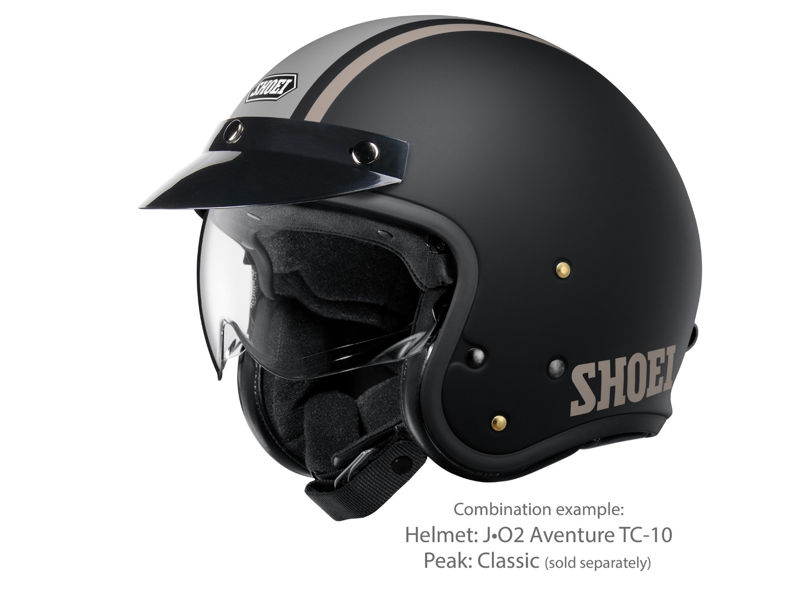 J.O2 Aventure TC-10 open motorcycle Black Grey Matt