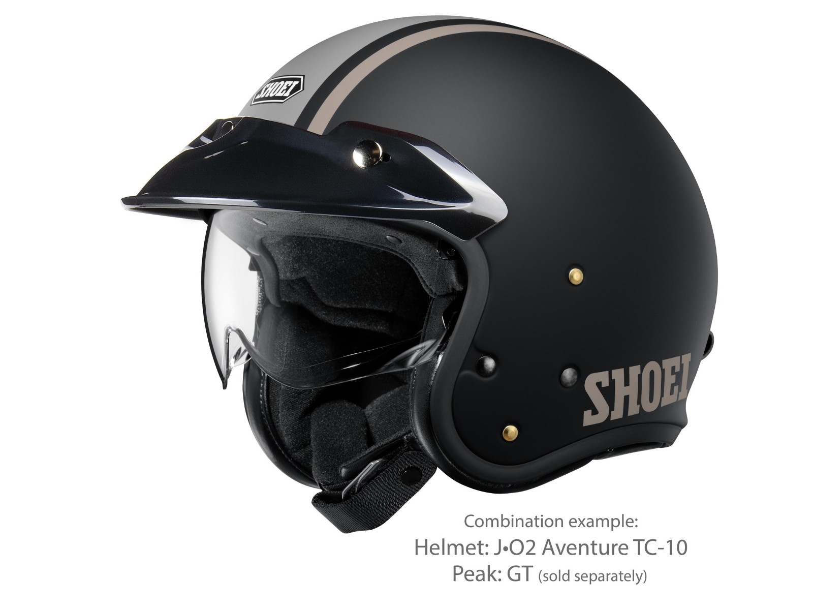 J.O2 Aventure TC-10 open motorcycle Black Grey Matt