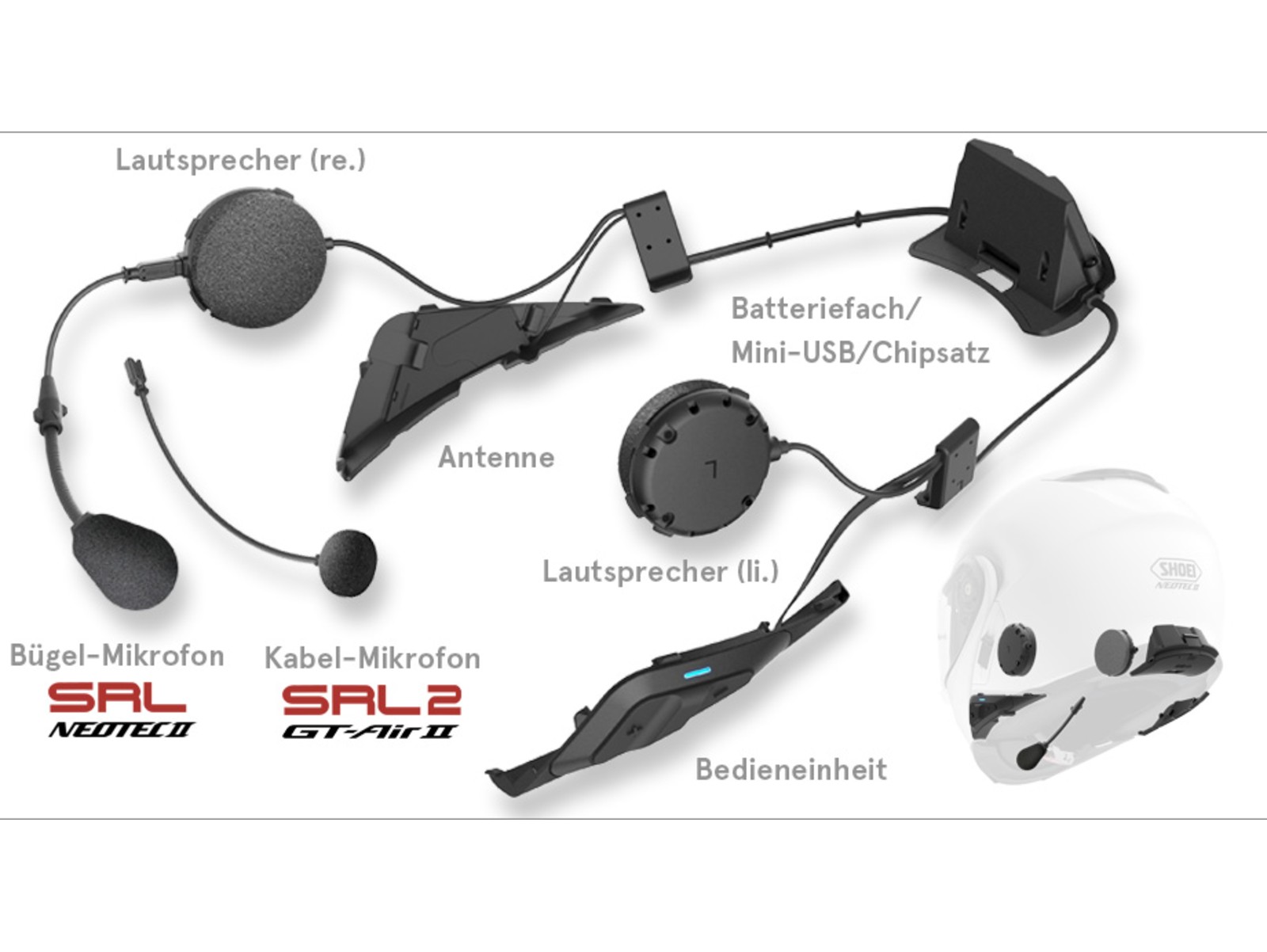 SRL2 Sena GT-Air II / Neotec II (ab 15.03.2019) Sprechanlage Bluetooth