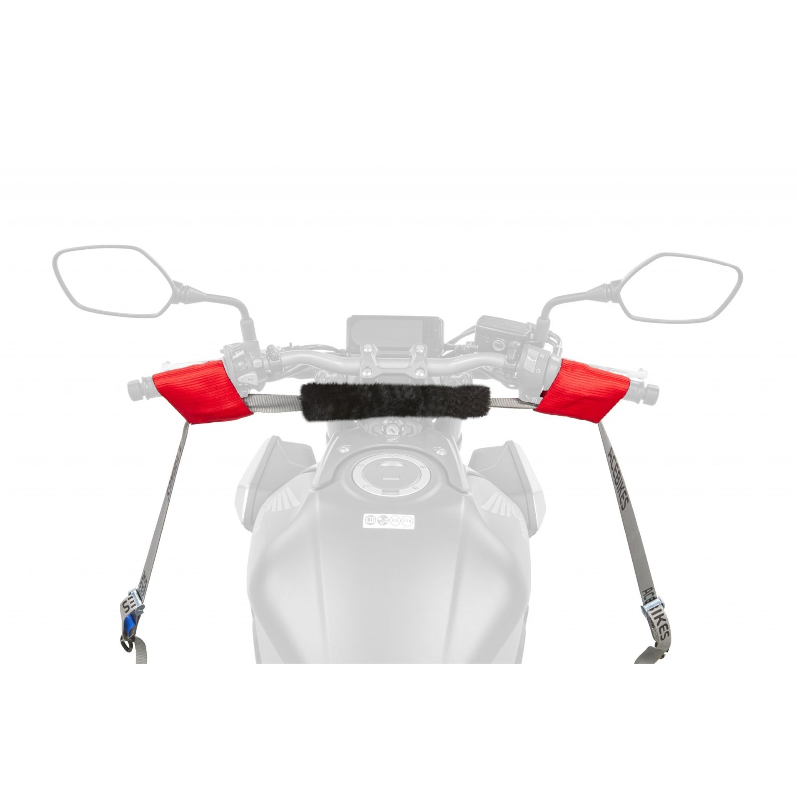 Buckle up motorcycle handlebar straps fastening set for transport & storage