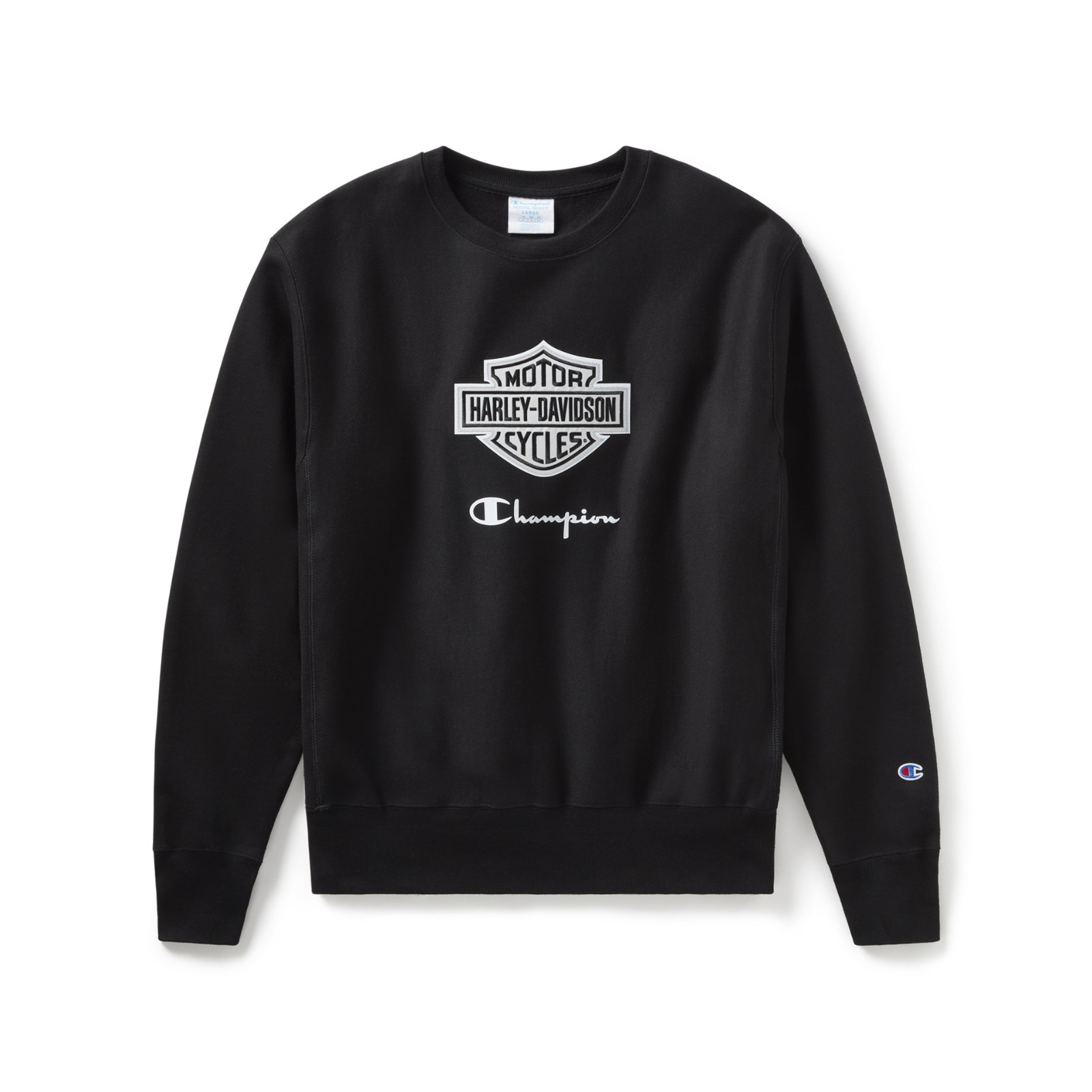 Black crew neck sweater champion online