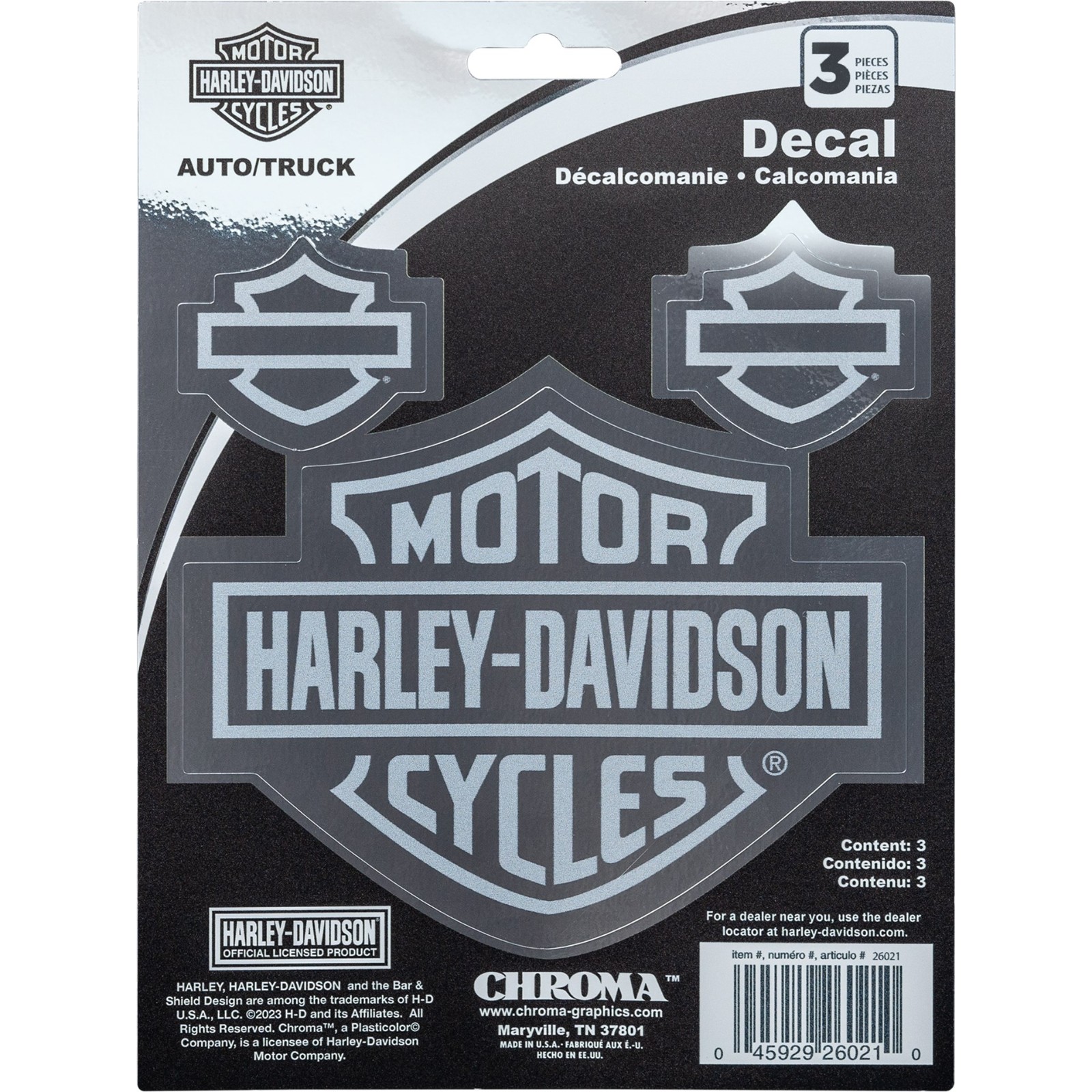 Harley Davidson Motor Company Aufkleber Bike Tuning Sticker 2 Stück  Motorrad Emblem Logo Chopper - Bremssattel-Aufkleber