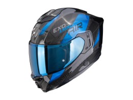 EXO-1500 Carbon Air Platted Black Blue Motorrad Helm Schwarz Blau