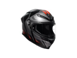 Casco integrale da moto K6 S Karve E2206 nero opaco grigio rosso