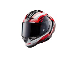 Casco integrale da moto Supertech R10 Team Nero Rosso Bianco Carbon Racing