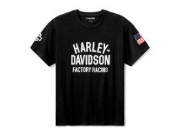 Factory Racing Fast Johnnie Harley Black Herren T-Shirt Schwarz