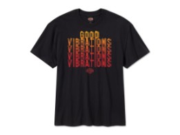 H-D® Good Vibrations kurzarm Herren T-Shirt Schwarz