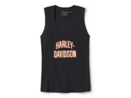 Essential Arched Font Ribbed Damen Tank Top