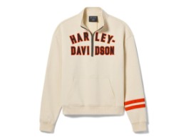 H-D Essential ¾ Zip Fleece Crew Pullover Birch Damen Sweatshirt