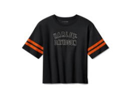 H-D Essential Boxy Harley Black Damen T-Shirt