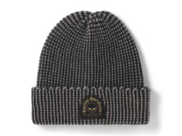 Willie G Skull Beanie Damen Mütze Schwarz Grau
