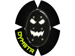 Knie slider DYMSTR Ghost Face Black Sparky Titan Knie slider met vonken