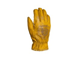 Coyote Yellow Grey Leder Vintage Motorrad Handschuhe 