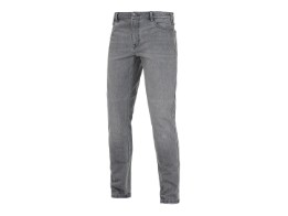 Pioneer Mono Light Grey XTM Motorrad Jeans Hose Hell Grau