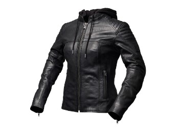 Edda Lady II leren motorjas voor dames, zwart