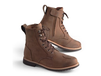 Wolter II Leder Motorrad Stiefel Braun wasserdicht