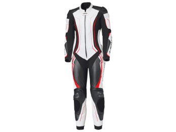 Ayana 3 Einteilige Damen Lederkombi Einteiler Schwarz Weiß Rot