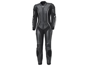 Tuta intera in pelle da donna Ayana 3, nera e bianca