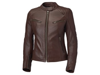 Robin Damen Motorrad Lederjacke Braun