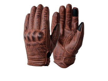 Hot Classic II Sommer Leder Motorrad Handschuhe Braun