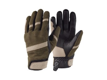 Sukaya Motorrad Handschuhe Schwarz Sand/Khaki