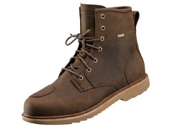 Stivali da motociclista in pelle Saxton Gore-Tex marrone