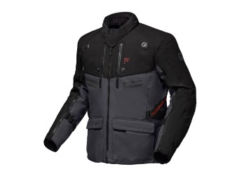 Atlaz Adventure Herren Motorrad Jacke Dunkelgrau Schwarz