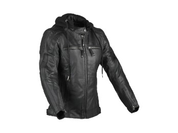 Jolene 3 Damen Motorradjacke Schwarz Lederjacke